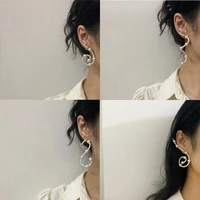 zdmxjl women earring pearl ear cuff clip earrings irregular drop earrings for women pendant accessories unusual earings