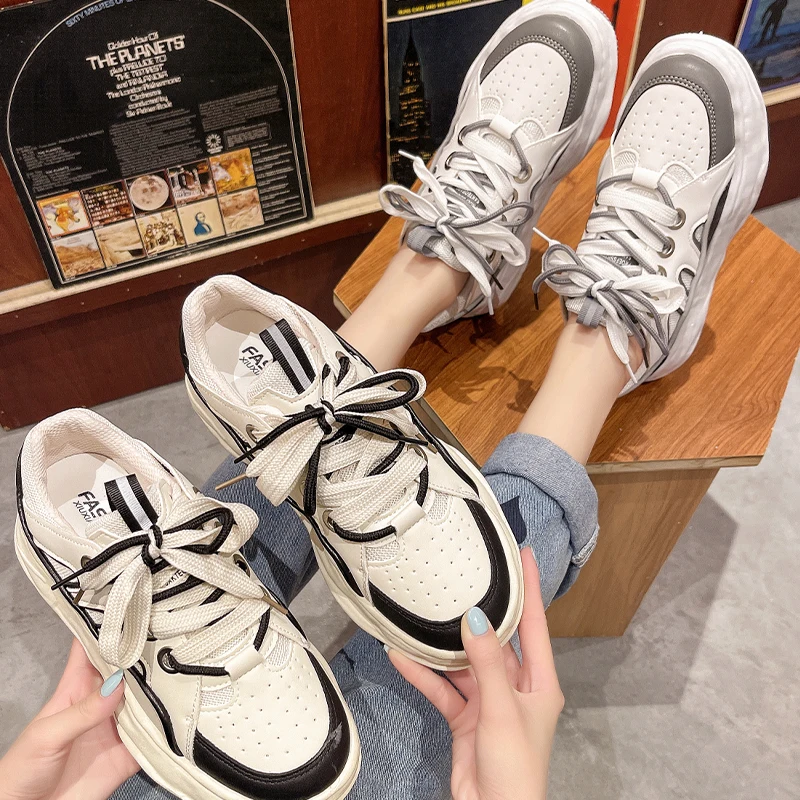 

2021 Autumn Winter Walking Flats Sports Shoes Designer New Fashion Mesh Breathable Sneakers Women Platform Shoes