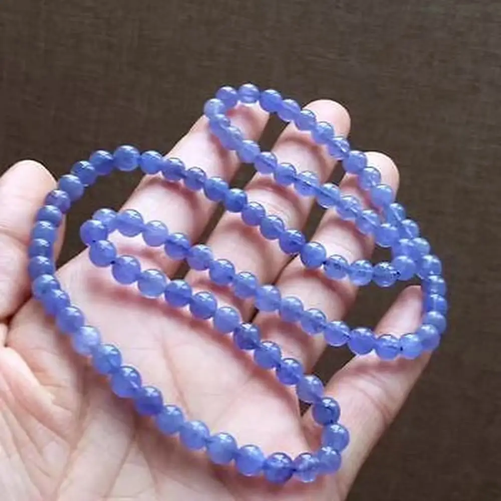 Натуральный Танзанит танзанит драгоценные камни прозрачные бусины 3 круга