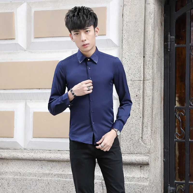 Рабочие мужские Яркие Рубашки Рубашка с длинными рукавами Мужская британская