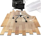 Креативный коврик для компьютерного стула из ПВХ, прозрачный ковер для дома и офиса, Деревянный Жесткий протектор для пола, нескользящий коврик