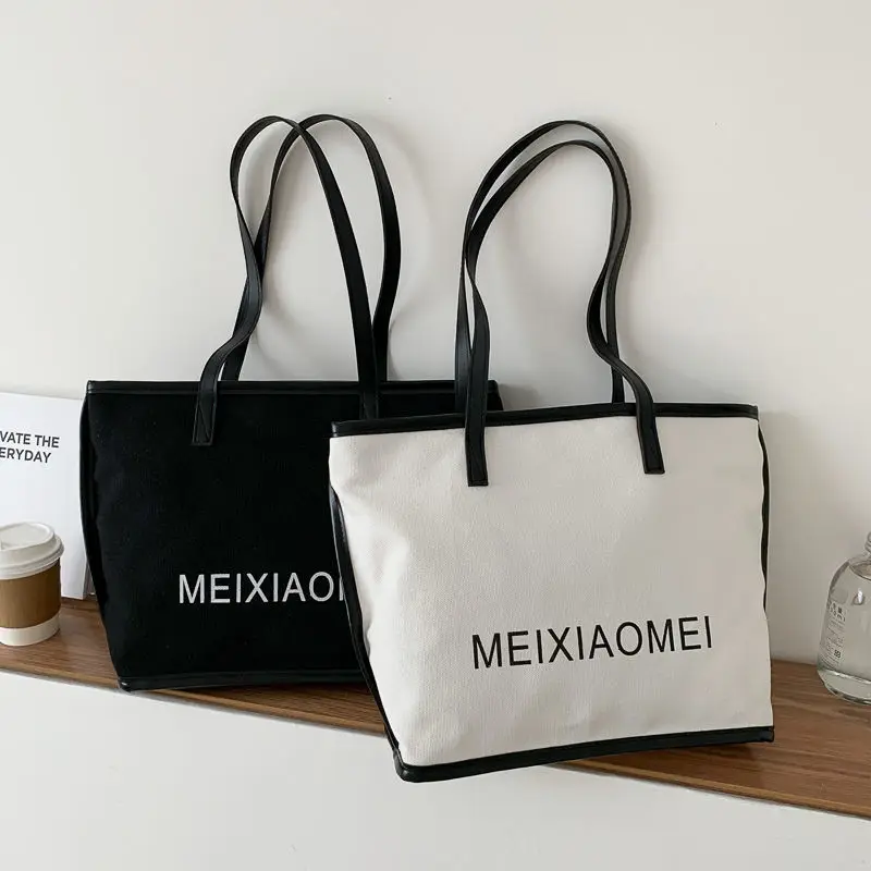 

2020 Fashionable All-match Large Capacity Trendy Shoulder Canvas Portable Bag New Internet Celebrity Bag Women Bag