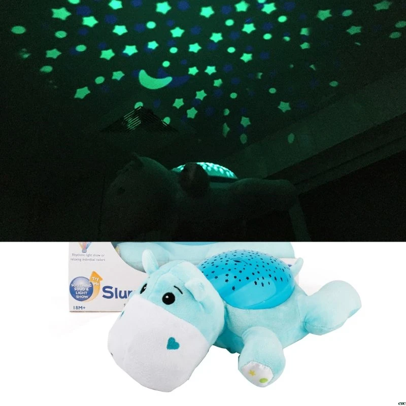 Мультяшная плюшевая кукла Потолочная Звездная Ночная лампа проектор