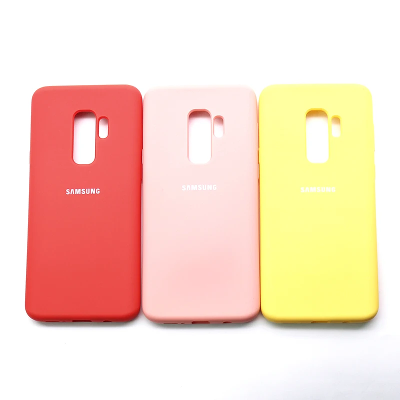 Оригинальный чехол для Samsung Galaxy s9 s9plus закрытый шелковистый силиконовый мягкий на