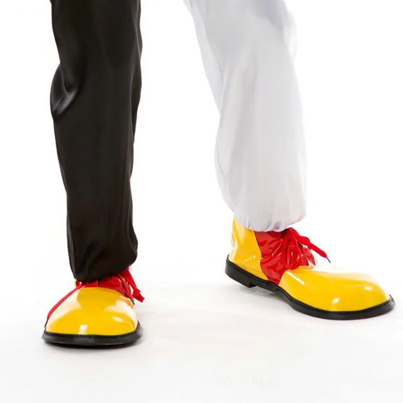 Забавные кожаные туфли клоуна для мужчин и женщин обувь взрослых реквизит
