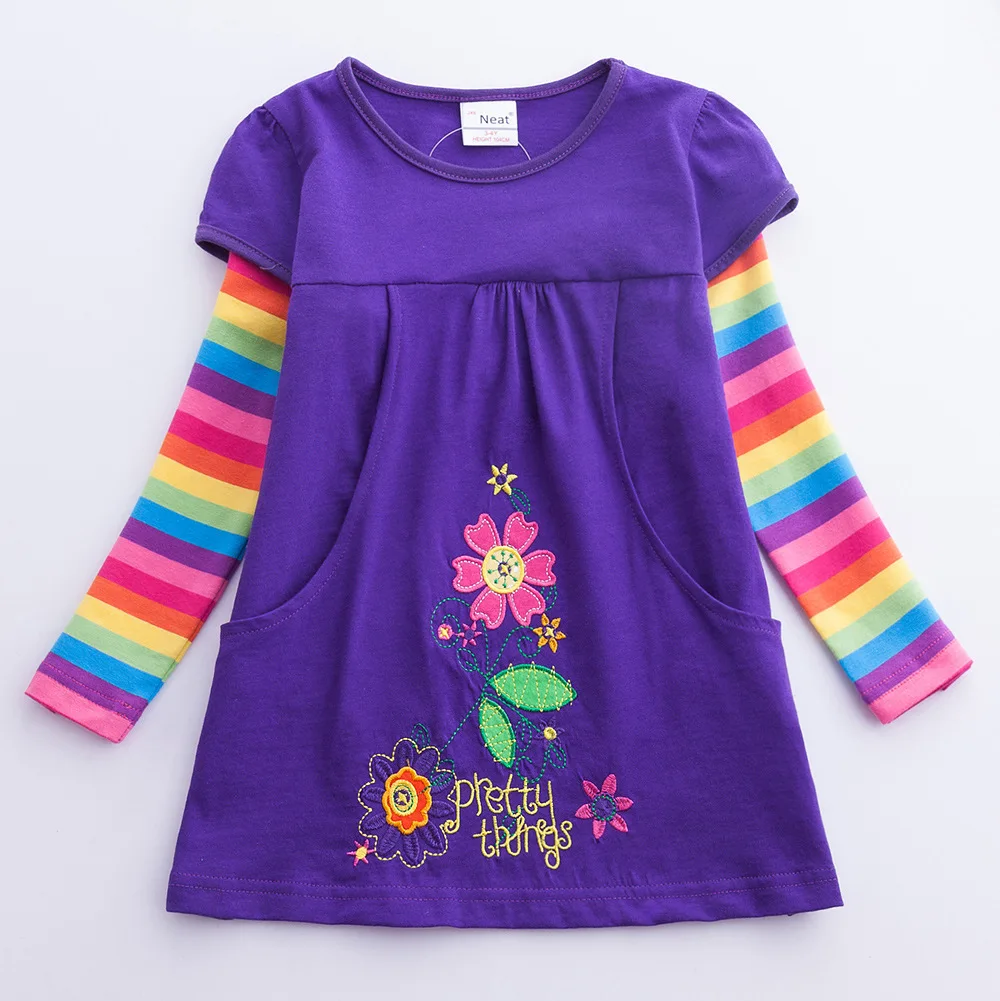 Хлопковое платье для девочек праздничное принцессы с единорогом маленьких