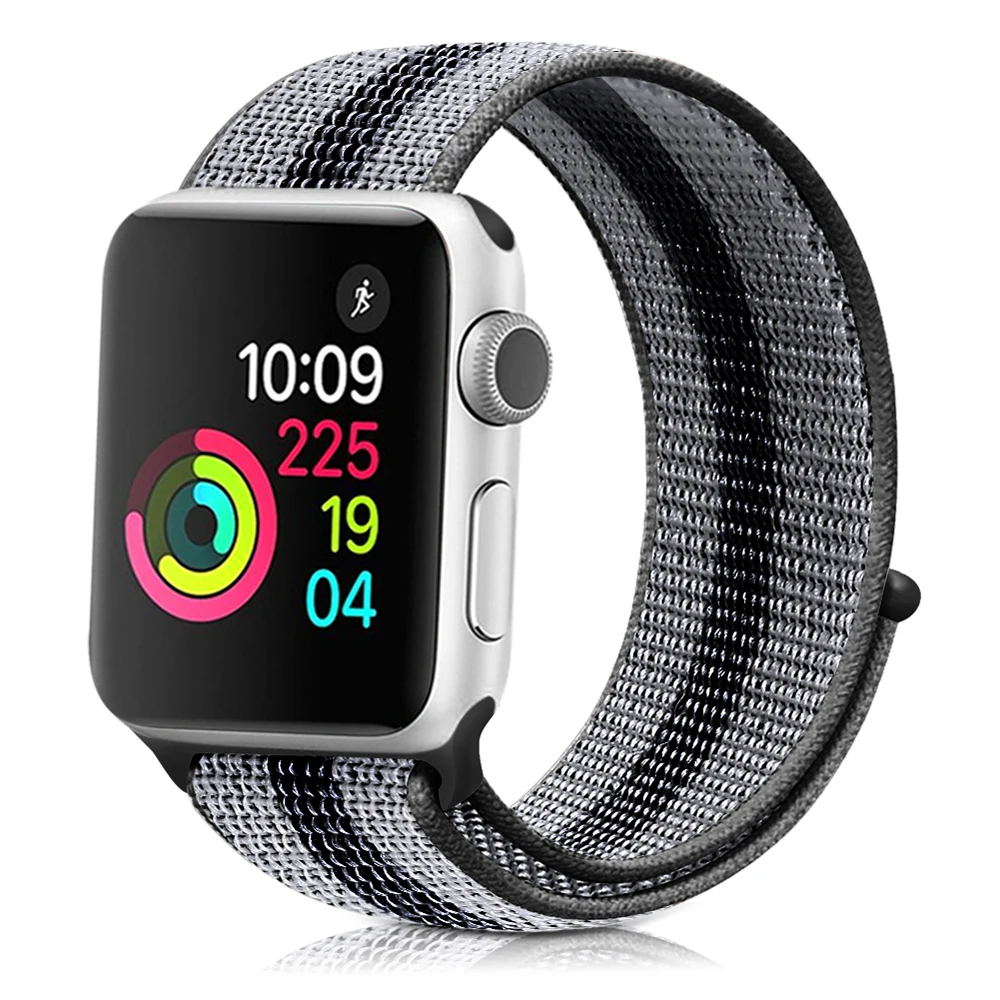 Нейлоновый мягкий дышащий сменный ремешок для Apple Watch Series 3 2 1 38 мм 42 мм Спортивная петля ремешок для iwatch Series 5 4 40 мм 44 мм