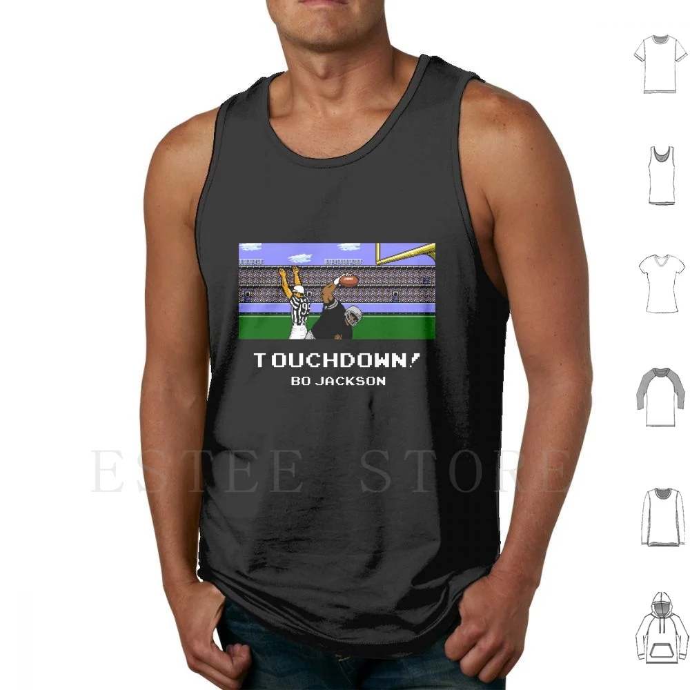 

Touchdown! Bo Tank Tops Vest Cotton Bo Knows Bo Knows Boknows Bo Jackson Touchdown La Raiders California Sports Football