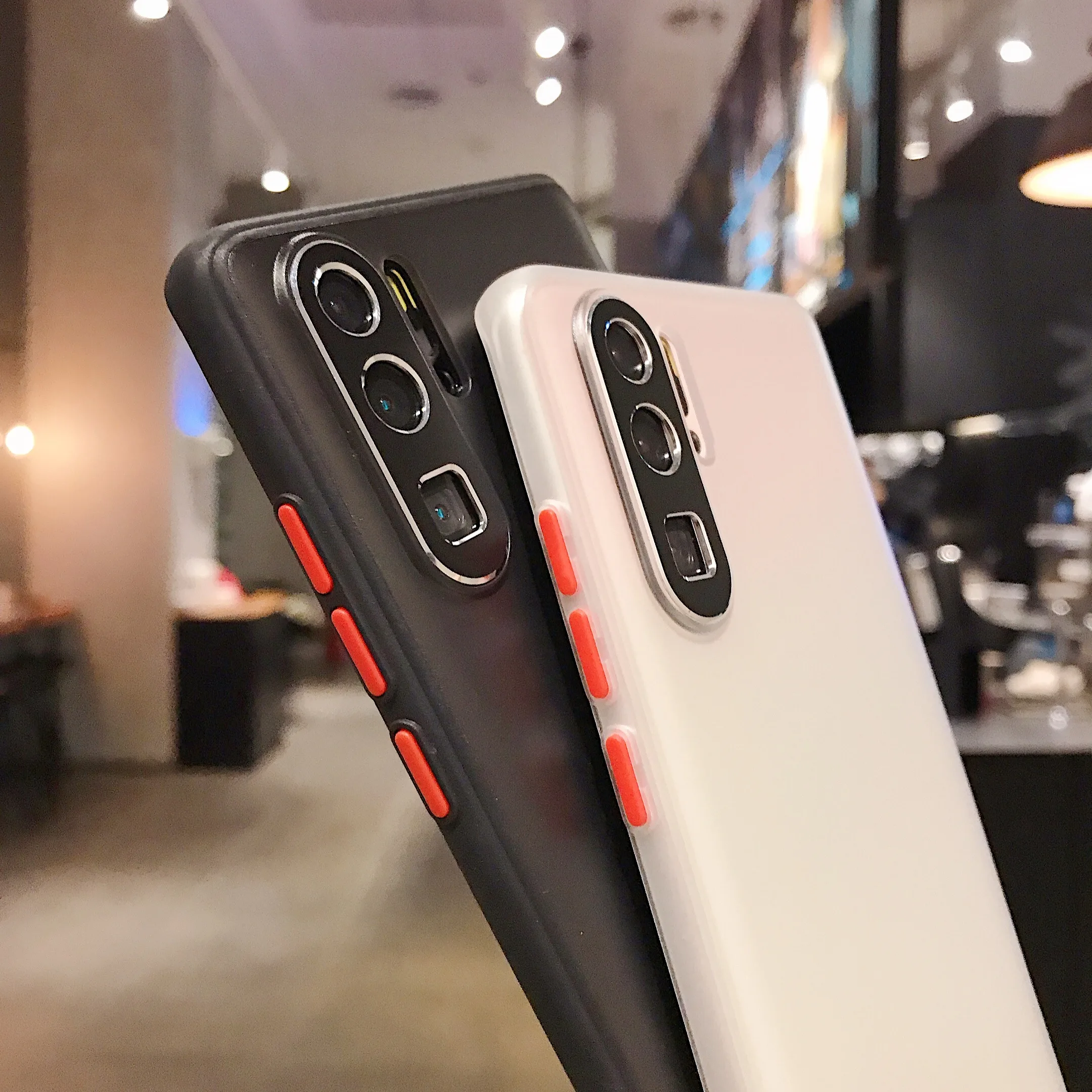 Для huawei mate 30 20 Pro чехол противоударный контрастная цветная рамка матовый