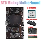 Семейная материнская плата для майнинга H61 BTC с процессором E5 2603 + RECC 4G DDR3 ОЗУ + 120G SSD + 24-контактный разъем, Поддержка графического процессора 3060 3070 3080