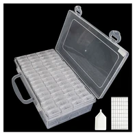 28 64 grids plastic box organizer medicine case diamond painting storage box embroidery storage case jewelry accessories tools