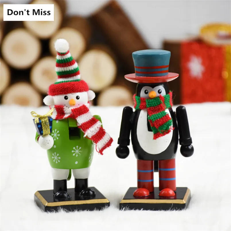 Рождественский подарок для детей деревянные куклы Санта Клаус Снеговик игрушка