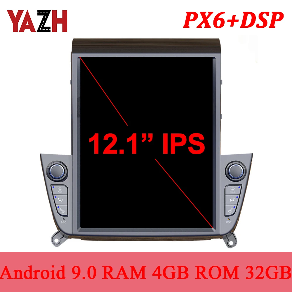 YAZH для Hyundai IX35 2018 2019 стерео Мультимедиа с Android 9 0 PX6 4 32 Гб Встроенный Carplay Авто DSP HDMI