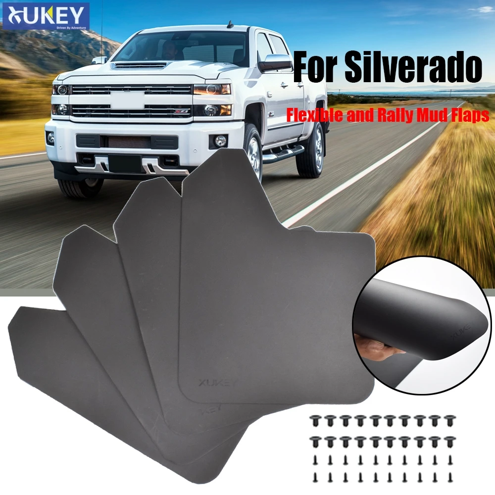 Брызговики 4 шт. брызговики для Chevrolet Chevy Silverado 1500 2500 3500 1500HD 2500HD 3500HD HD C/K