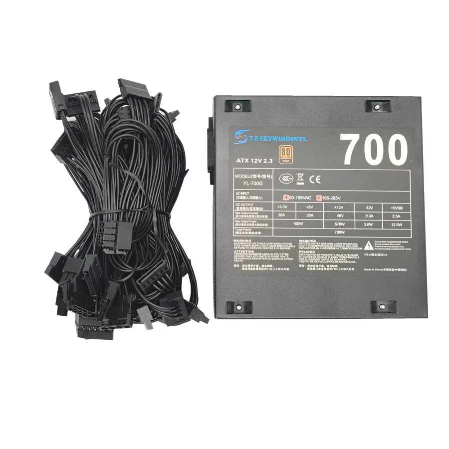 

ATX 700W 750W 800W chia IPFS Power Supply 25 hard disk SATA interfaces Support Dual CPU Graphics card hdd SSD mining Miner PSU