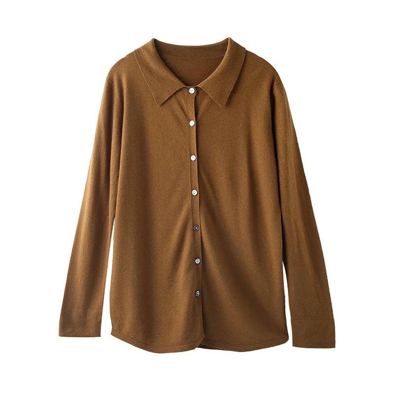 

LONGMING Women Sweater Spring Sweater Knitted Cardigan Women Cardigan Women Cashmere Sweater 100% Merino Wool 2021