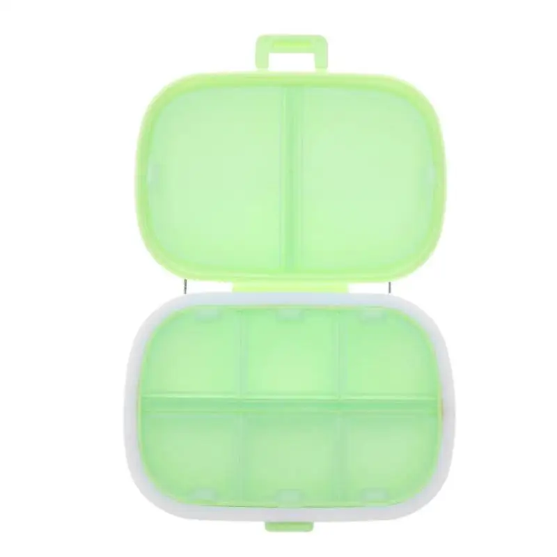 Мини 6 решетчатая коробка для таблеток переносная герметичная хранения