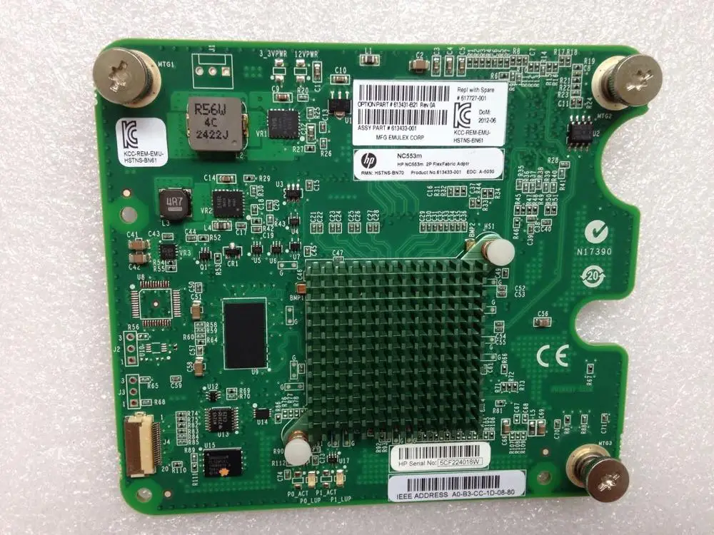 

Адаптер FLEXFABRIC для HP 613431-B21 617727-001, BLC NC553M, 10 ГБ, 2 порта