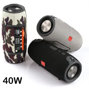 high power 40w bluetooth speaker waterproof portable column super bass stereo for comuter pc speakers with fm radio bt aux tf free global shipping