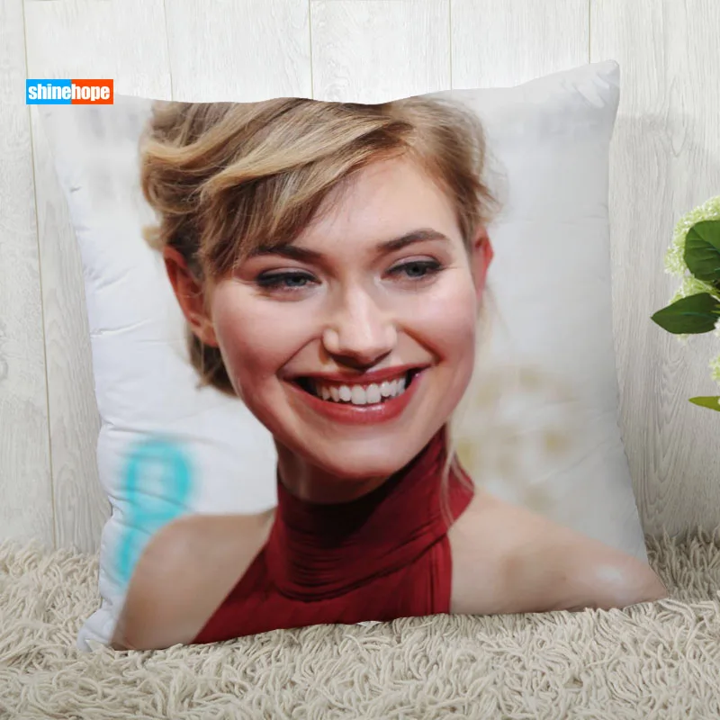 

Imogen Poots Kissen Abdeckung Anpassen Stern Kissenbezug Moderne Home Dekorative Kissen Fall Für Wohnzimmer 45X45cm,40X40cm