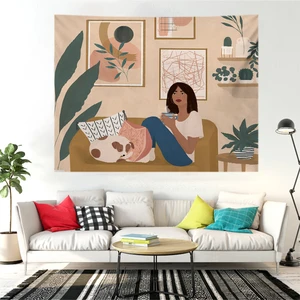 Blanket Boho Decor Christmas Decoration for Home Wall Cloth Tapestry Nordic Tapestry Wall Hanging Chambre Fille Creative Picnic