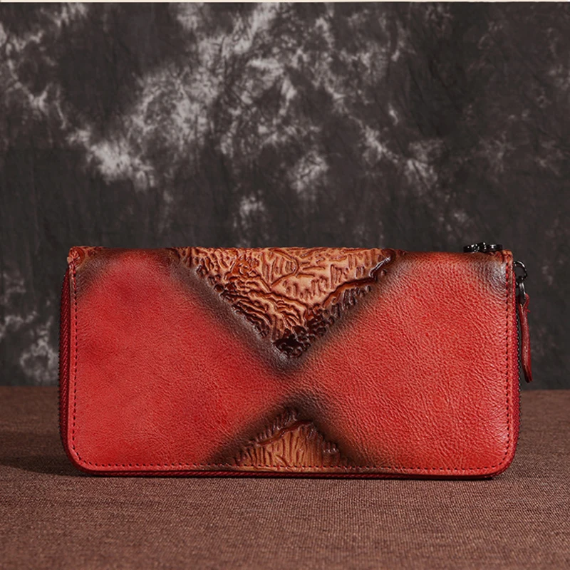 Женская сумка на молнии Длинный кошелек из натуральной кожи женский клатч