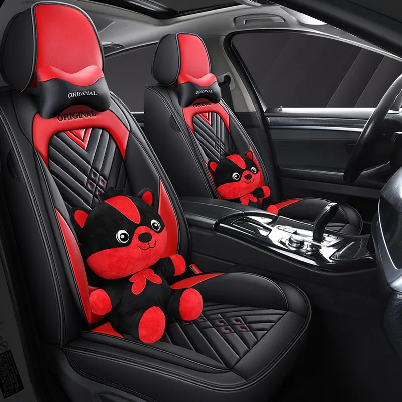 

HeXinYan Leather Universal Car Seat covers for Toyota all models wish land cruiser auris mark rav4 prius camry corolla crown