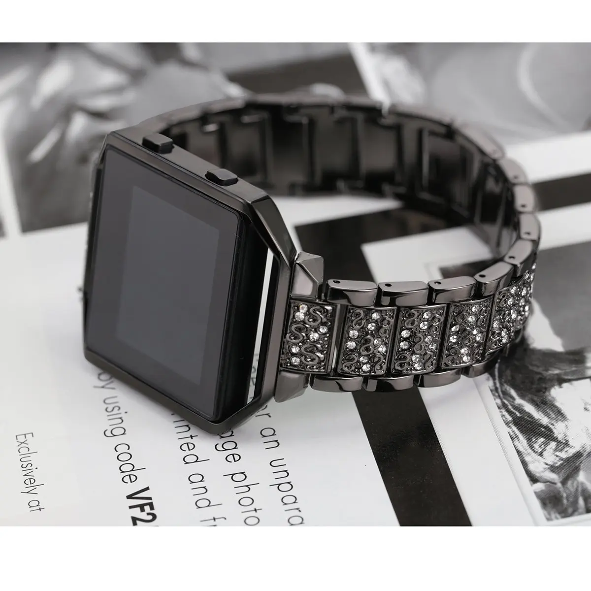 Oulucci нержавеющая сталь для Fitbit Blaze полосы с рамкой ремешок для часов сменный ремешок аксессуар ремешок для Fitbit Blaze ремешок