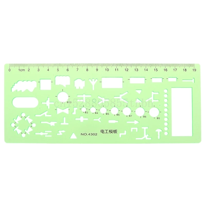 

Plastic Geometric Template Ruler Stencil Measuring Tool For Electrician Formwork