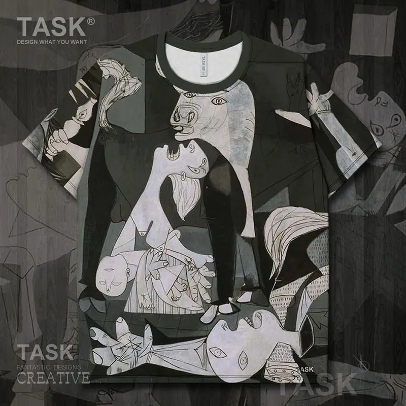 Футболка Guernica Мужская классическая модная тенниска с рисунком масляной живописи