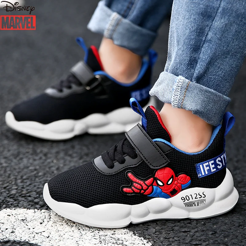 

Disney Spiderman children's sports shoes boys' Marvel children's shoes boys' cartoon Velcro shock absorption running shoes