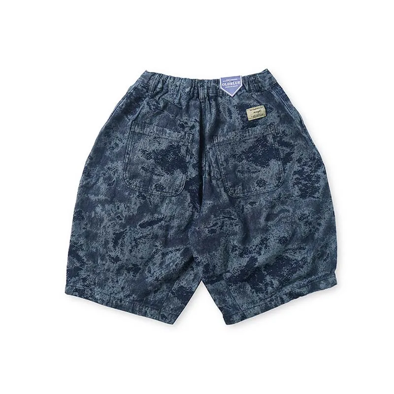 

KIOVNO Men Hip Hop Tie Dye Denim Shorts Summer Streetwear Jeans Shorts Male