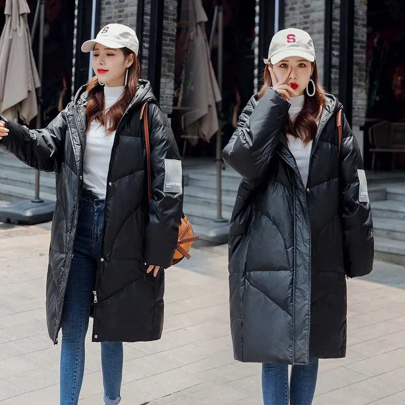 Парка женская осенне-зимняя Длинная с капюшоном LF9080 | Женская одежда