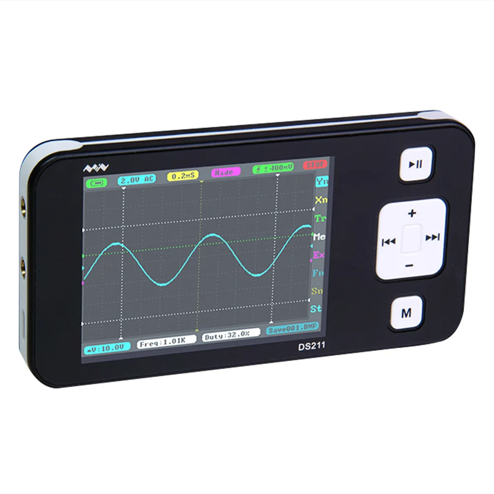 

Minidso DS211 Mini Digital Oscilloscope Portable LCD ARM Nano Pocket Size Professional Automotive With Probe Tools