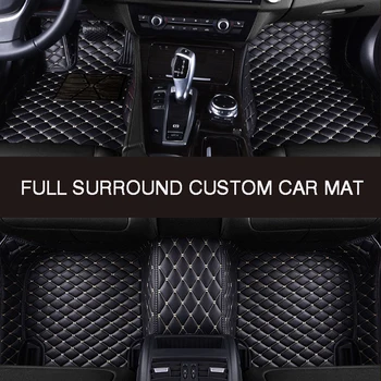 Full surround custom leather car floor mat for SKODA Superb Fabia Octavia A5/A7 car interior car accessories