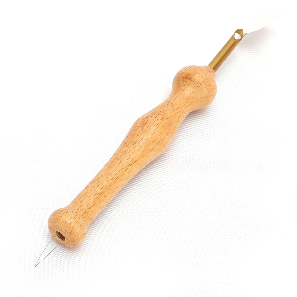 Вязальная вышивка игла практичный удар иглы набор деревянная ручка инструменты