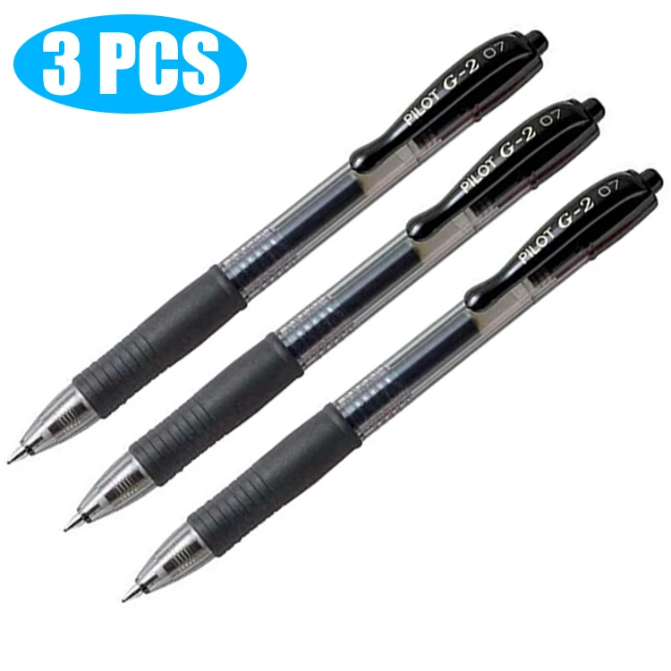 3PCS PILOT BL-G2 Retractable Gel Ink Pen 0.38/05/07mm Tip Roller Ball Pens Comfort Grip School Supplies Pilot Stationary |