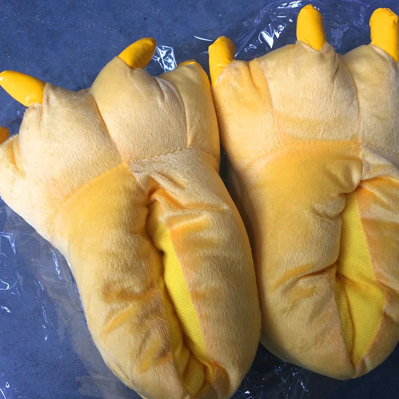 

Men Home Slippers Cotton Anti Slip Soft Women Floor Slippers Cartoon Comfortable Kids Funny Animal Paw Monster Claw Shoes Size