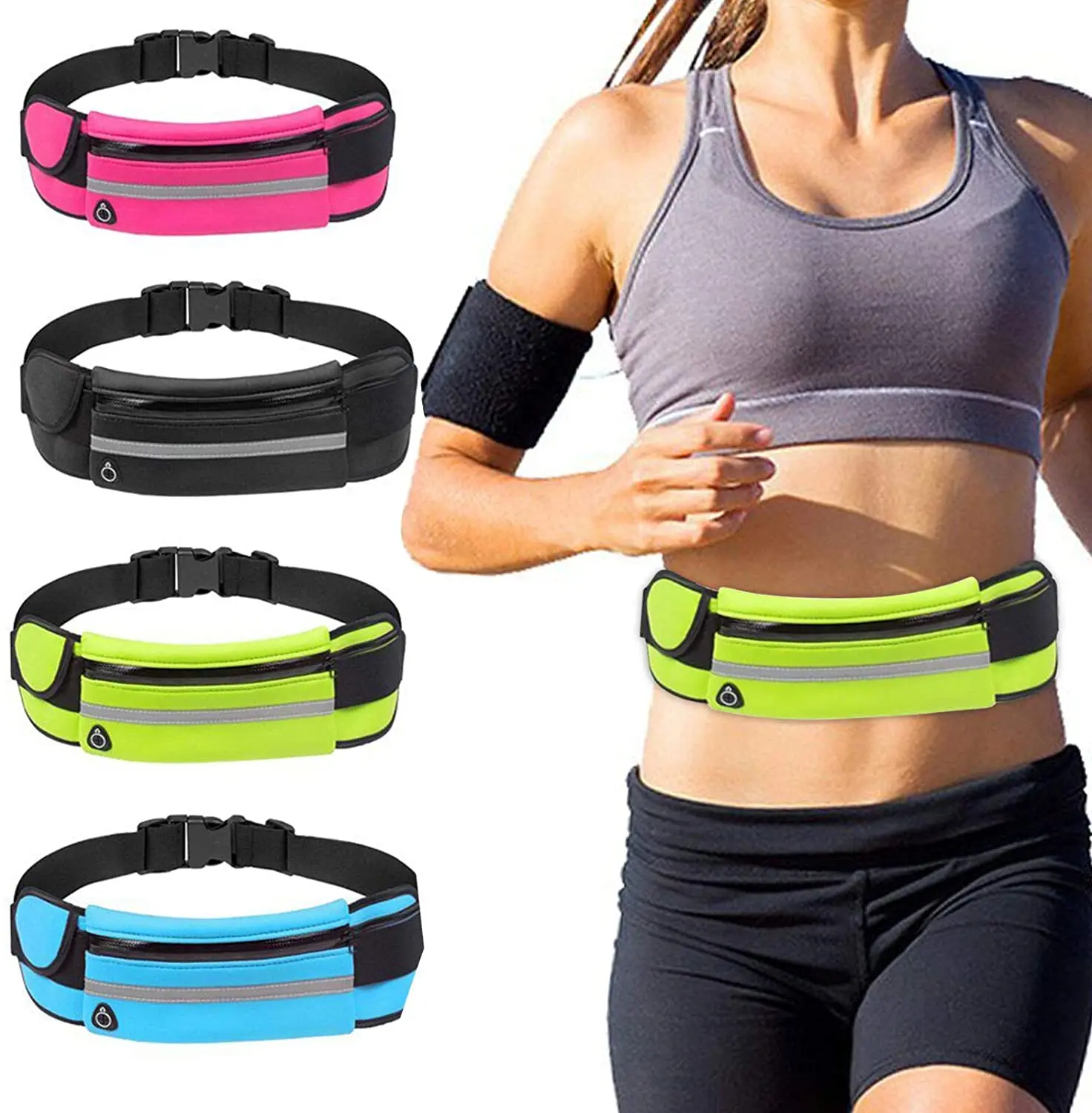 

Running Waist Bag Sport Belt Pouch Men Women Gym Bag Hold Water Hidden Bicycle Bag Cycling Waist Pack Portable Mobile Phone Case