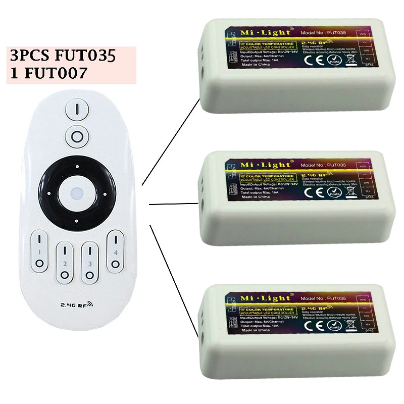 Беспроводной контроллер Mi светильник FUT007 FUT035 2 4G RF 4 зоны Регулировка цветовой