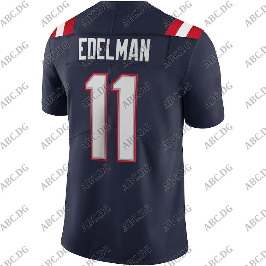 

Customized Stitch American Football Jersey Men Women Kid Youth New England Julian Edelman Navy Vapor Limited Jersey