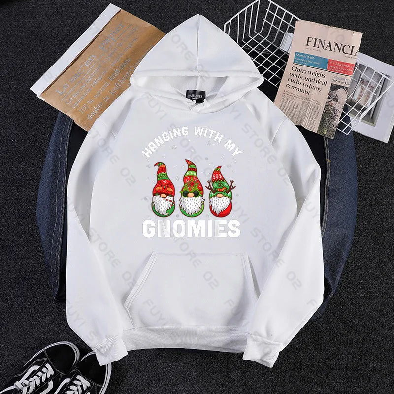 

Christmas Women Hoodies Fashion Women Casual Print Long Sleeve Couple Christmas Gifts Xmas Reindeer Pattern With A Hood Hoodie