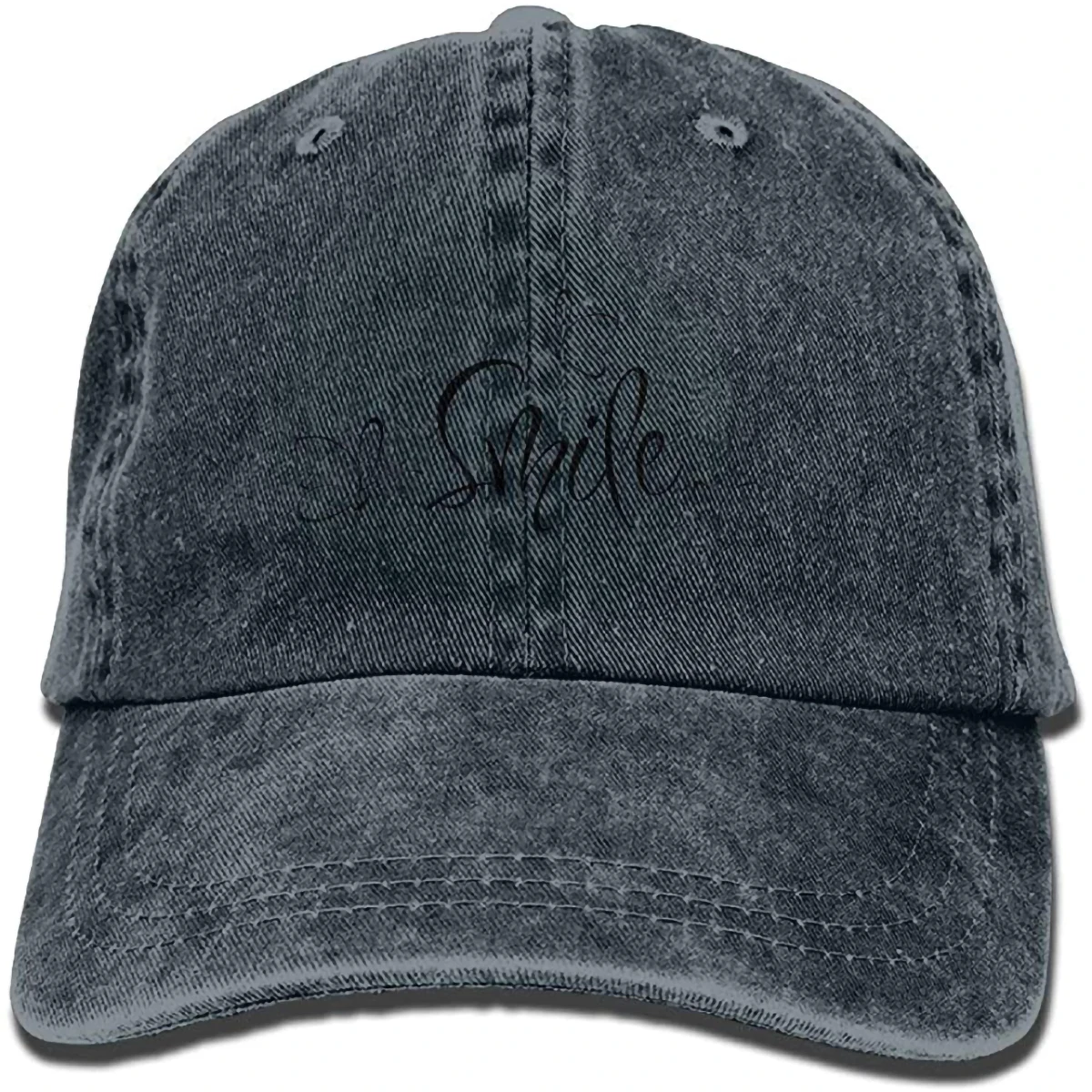 

JTCY Smile Plain Washed Dad Solid Cotton Style Baseball Cap Hat Navy