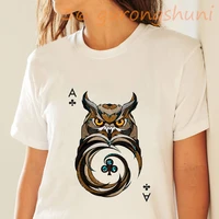 playing cards a print t shirt women aesthetics thin section poker club a tshirt vintage white short sleeve female tops tees 2020