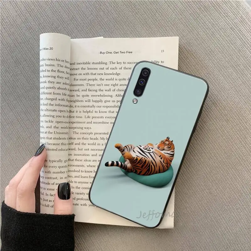 

Small animal lazily cute hippo Phone Case For Samsung galaxy S note 7 8 9 10 20 fe edge A 6 10 20 30 50 51 70 lite plus Soft