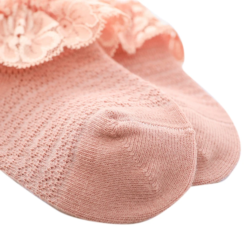 

0-2Y Casual Baby Girls Cute Socks Ruffle Lace Design Cotton Short Socks Infant Children Socks