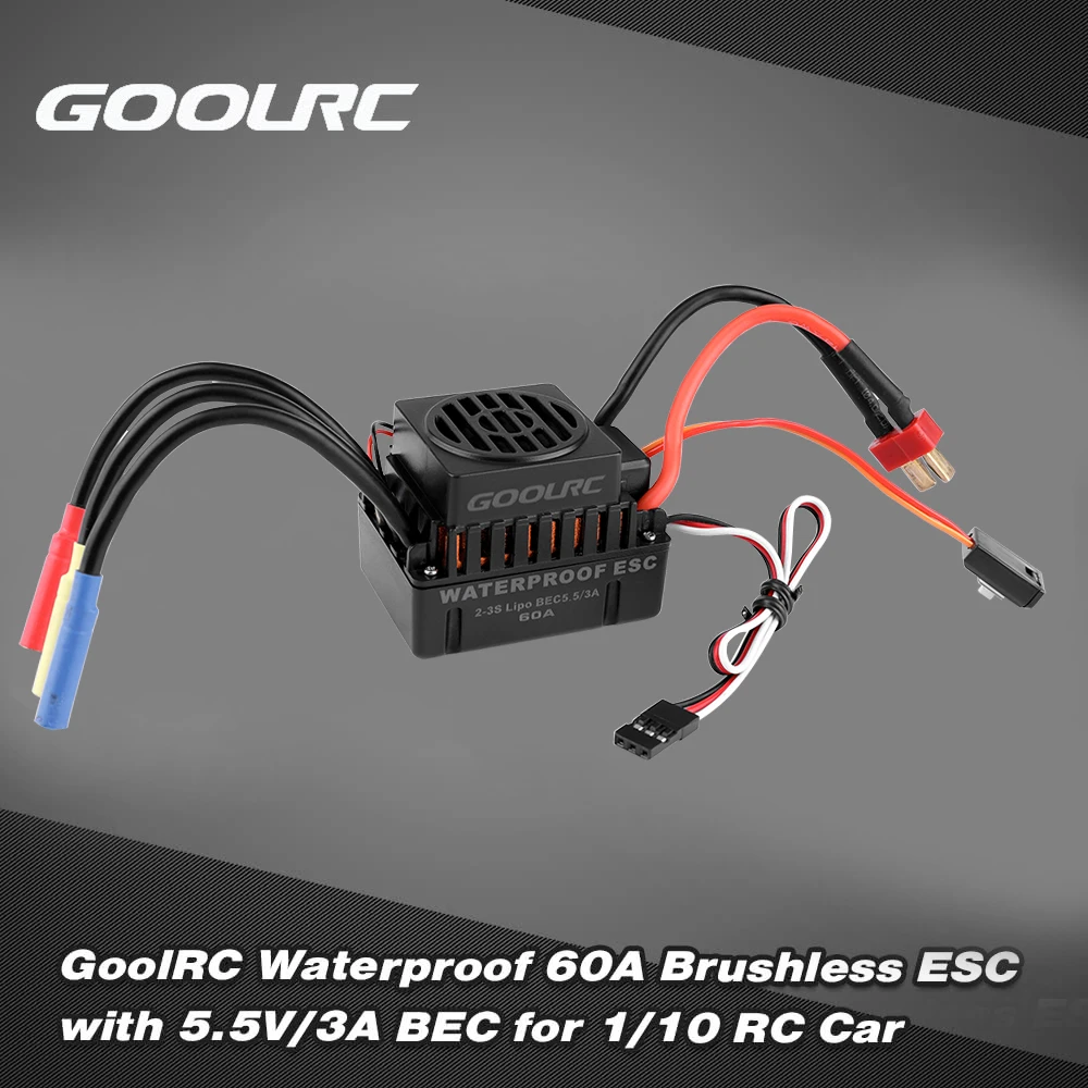 GoolRC водонепроницаемый 60A бесщеточный ESC электрический регулятор скорости с 5 V/3A BEC