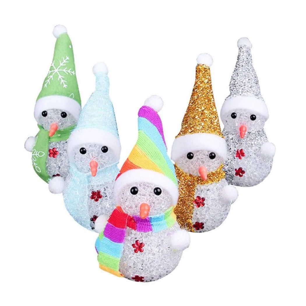 

1pc Led Lights Snownman Light(Random Style) Plastic Xmas Santa Claus Ornament Christmas Tree Light Hanging Home Decor
