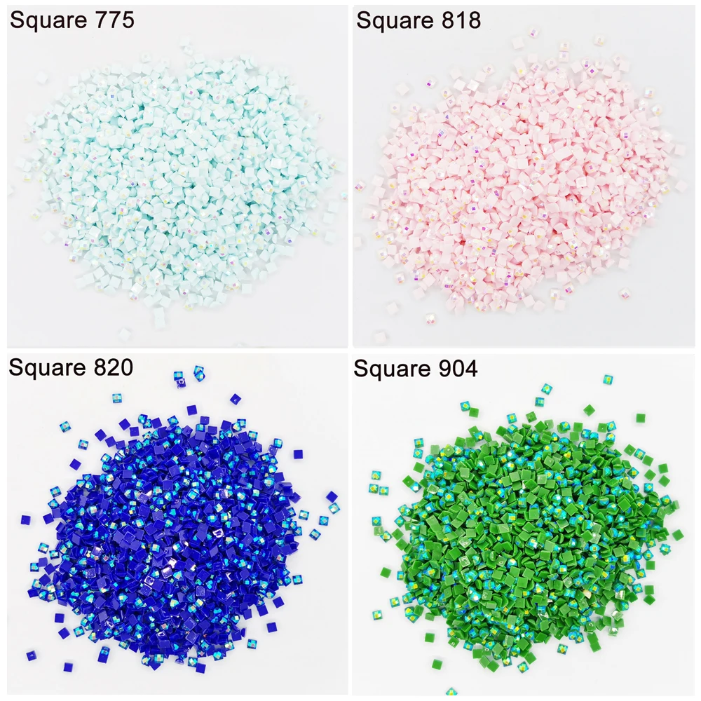 

New AB Stone Square Drills DCM 5200 For DIY Diamond Painting Embroidery Rhinestone Colorful Mosaic Many Color Shinning AB Kit