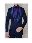 Новинка 2020, дизайнерский темно-синий мужской костюм Пейсли для курения, облегающий смокинг под заказ, блейзер для жениха, выпускного
